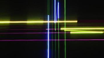 abstract light motion patterns made from coloured lights and leds video