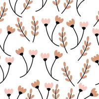 bloming simple and cute floral pattern vector