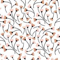 bloming simple and cute floral pattern vector