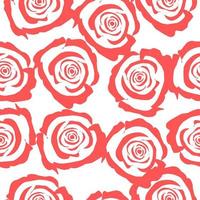 simple rose seamless pattern vector