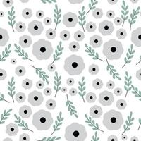 Simple flat modern drawing. simple floral seamless pattern vector