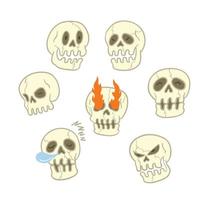 Cute Skull sets vector