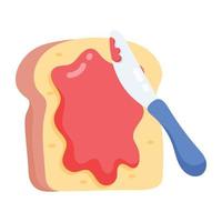 Trendy Jam Toast vector