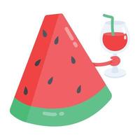 Trendy Watermelon Juice vector