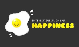 International Day Of Happiness greeting vector