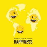 International Day Of Happiness greeting vector