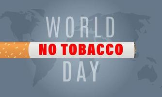 mundo No tabaco día concepto plantilla, póster o bandera vector ilustración.