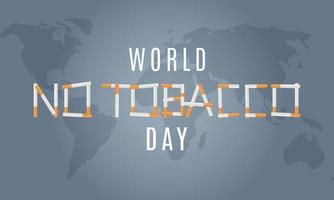 World no tobacco day concept template, poster or banner Vector illustration.