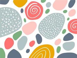 Hand drawn colorful abstract background. Vector illustration kids style.