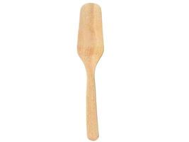 Isolated, cutout, white background, directly above view, butter knife, wooden spreader, utensil, kitchen equipment, object, element with clipping path photo