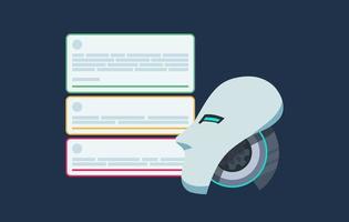 Sentiment Analysis with Artificial Intelligence Vector Illustration Natural Language Processing Flat Design