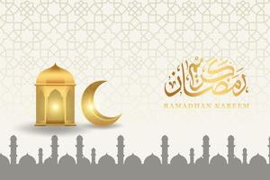 eid mubarak greeting background with Islamic ornament concept vector