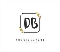 re si db inicial letra escritura y firma logo. un concepto escritura inicial logo con modelo elemento. vector