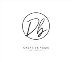 D B DB Initial letter handwriting and  signature logo. A concept handwriting initial logo with template element. vector