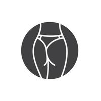 beauty woman ass icon vector element concept design template