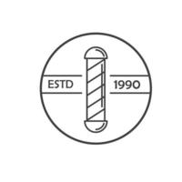 barber pole icon vector element design template