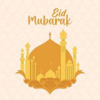 Eid Mubarak Islamic ramadan background illustration vector