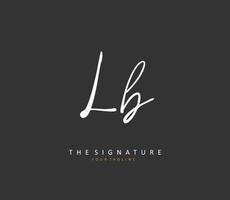 l si lb inicial letra escritura y firma logo. un concepto escritura inicial logo con modelo elemento. vector