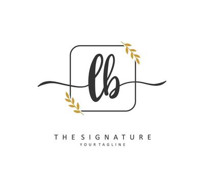 l si lb inicial letra escritura y firma logo. un concepto escritura inicial logo con modelo elemento. vector