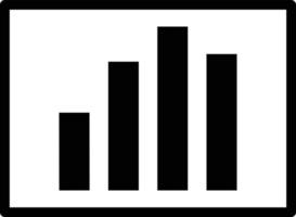 Graph on black . Analytics icon design template vector
