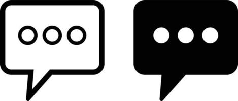 Chat icons set vector . Speech bubble sign . Comment icon. Message symbol