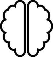 Brain icon , mind icon or intelligence sign line art vector icon for apps and websites