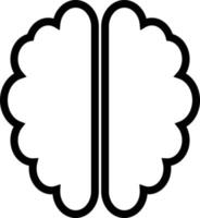 Brain icon , mind icon or intelligence sign line art vector icon for apps and websites