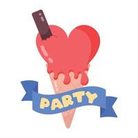 Trendy Party Cone vector