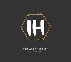 yo h eh inicial letra escritura y firma logo. un concepto escritura inicial logo con modelo elemento. vector