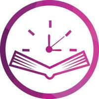 libro hora vector logo modelo. esta diseño utilizar reloj o reloj símbolo.