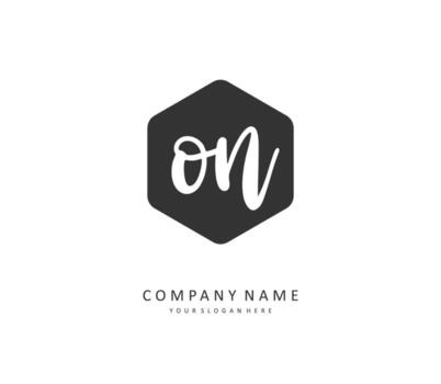 o norte en inicial letra escritura y firma logo. un concepto escritura inicial logo con modelo elemento. vector