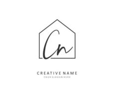 C N CN Initial letter handwriting and  signature logo. A concept handwriting initial logo with template element. vector