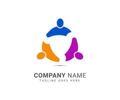 Teamwork, community, group consultancy logo template. Corporate identity consulting logo icon design. vector