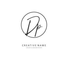 dp inicial letra escritura y firma logo. un concepto escritura inicial logo con modelo elemento. vector