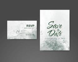 Wedding invitation with abstract watercolor background vector