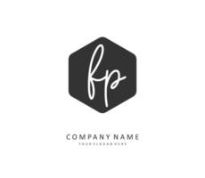 FP Initial letter handwriting and  signature logo. A concept handwriting initial logo with template element. vector