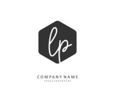 LP Initial letter handwriting and  signature logo. A concept handwriting initial logo with template element. vector