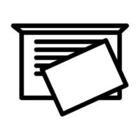 laptop paper document line icon vector illustration