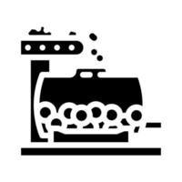 sulfide ore processing copper glyph icon vector illustration