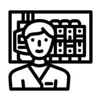 electronics installers repairers line icon vector illustration