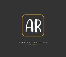 Arkansas inicial letra escritura y firma logo. un concepto escritura inicial logo con modelo elemento. vector