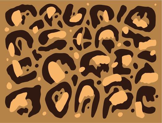 Abstract shapes elements. Brown color leopard pattern background.