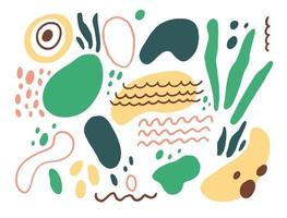 Natural and organic minimalistic abstract shapes set. vector