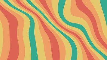 Orange, yellow and green curvy stripe background animation. Abstract colorful backdrop video