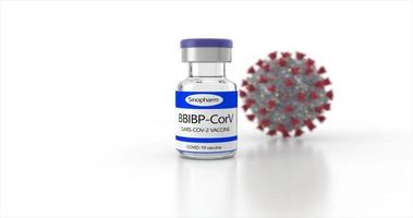 convoitise 19 coronavirus vaccin sur blanc Contexte animation. covid-19 video