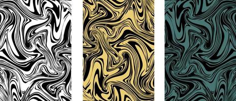 A set of abstract backgrounds. A mixture of acrylic paints. vector