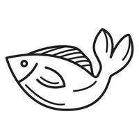 pescado vector icono diseño. pescado plano icono.