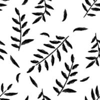 Elegant floral seamless pattern with tree branches and leaves. vector