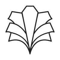 Abstract seashell vector icon design. Flat icon.
