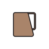 diseño plano de la taza de café png